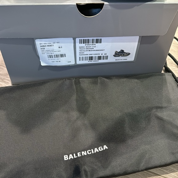 BALENCIAGA Track Sneaker Color: Khaki & Dark Grey Size: 12 - Picture 8 of 10